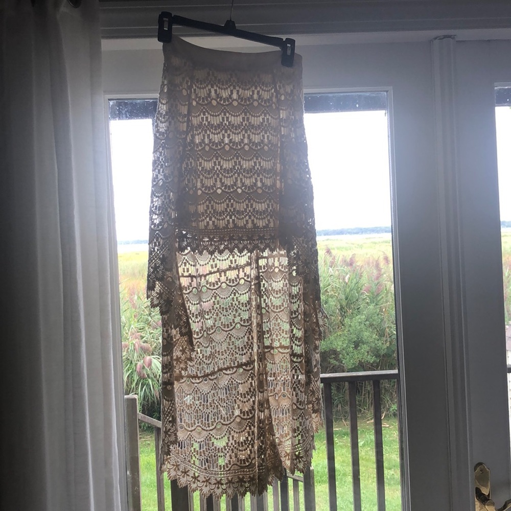 Crochet high low skirt Urban outfitters size 2